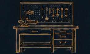 Workshop bench illustration